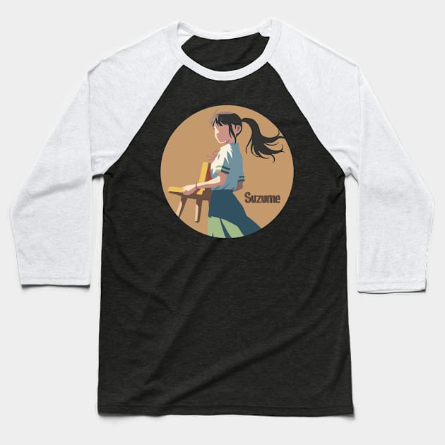 Suzume No Tojimari #5 Baseball T-Shirt by TheDClub70